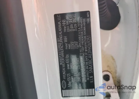 2023 Hyundai Tucson Sel из США, поврежденный, VIN 5NMJBCAE2PH269251